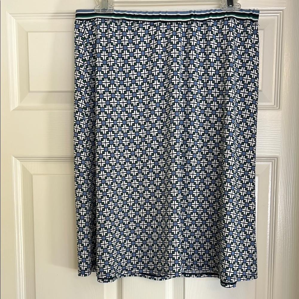 Max Studio Blue Knee-Length A-Line Skirt